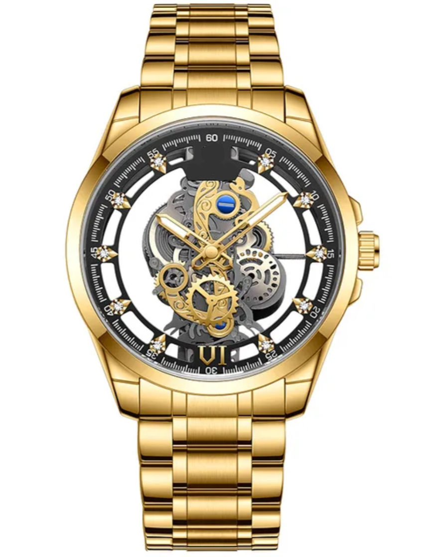 Gear Volts Classic Skeleton Analog Watch
