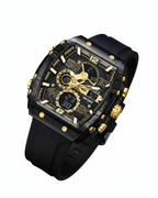 The Gearvolts Black & Gold Analog-Digital Sport Watch for Men