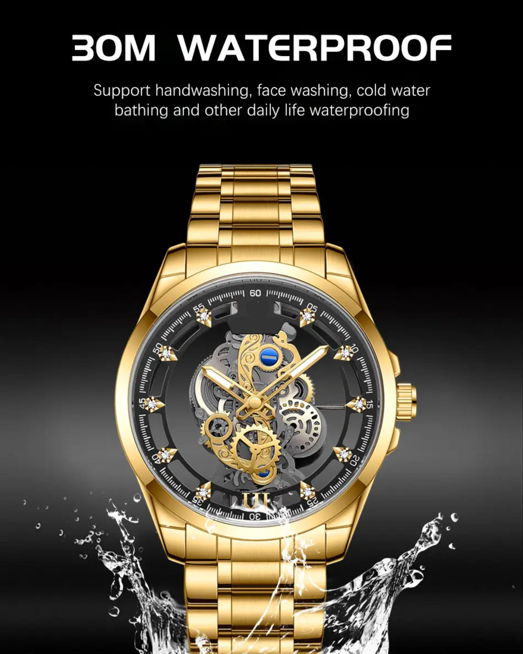 Gear Volts Classic Skeleton Analog Watch