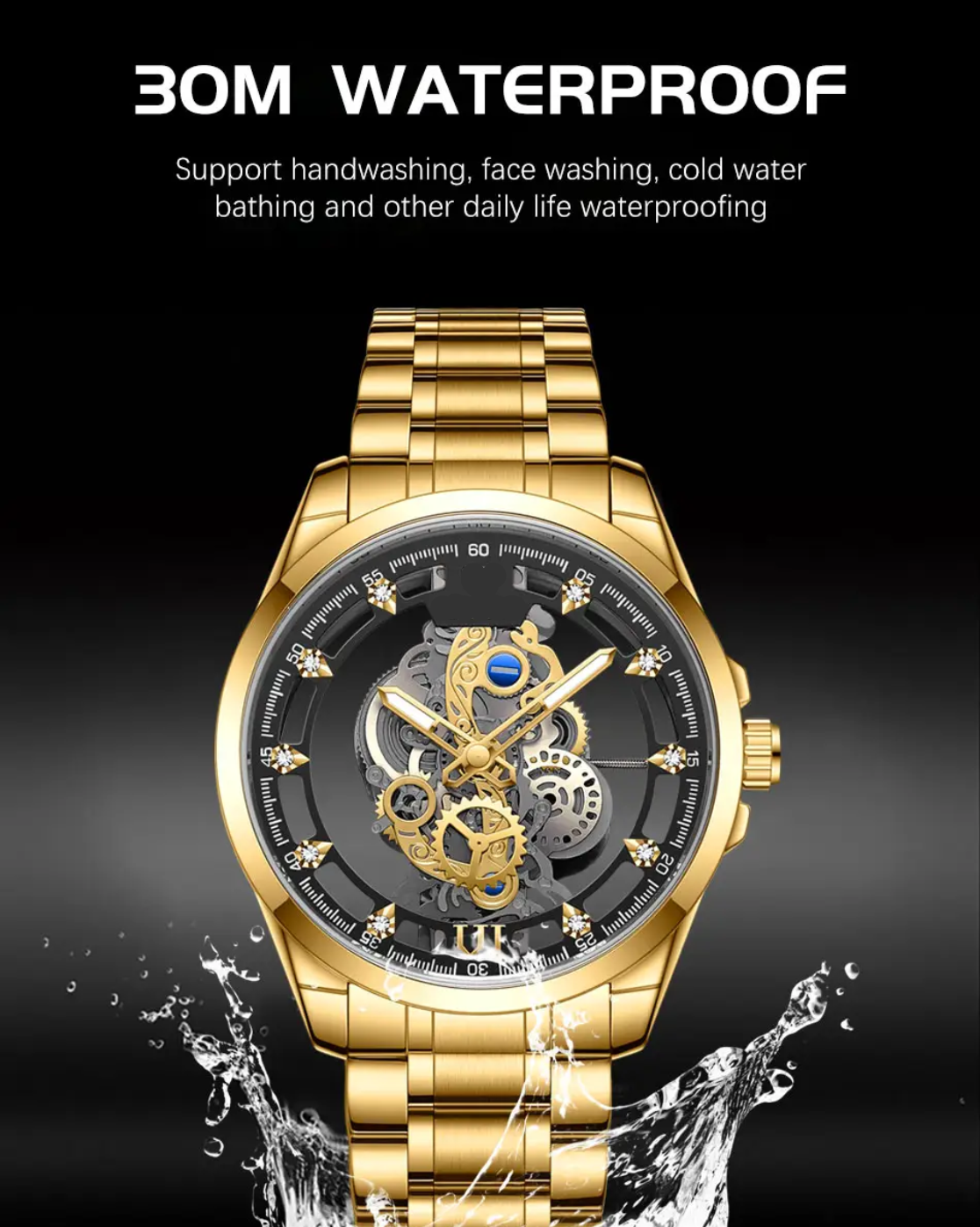 Gear Volts Classic Skeleton Analog Watch