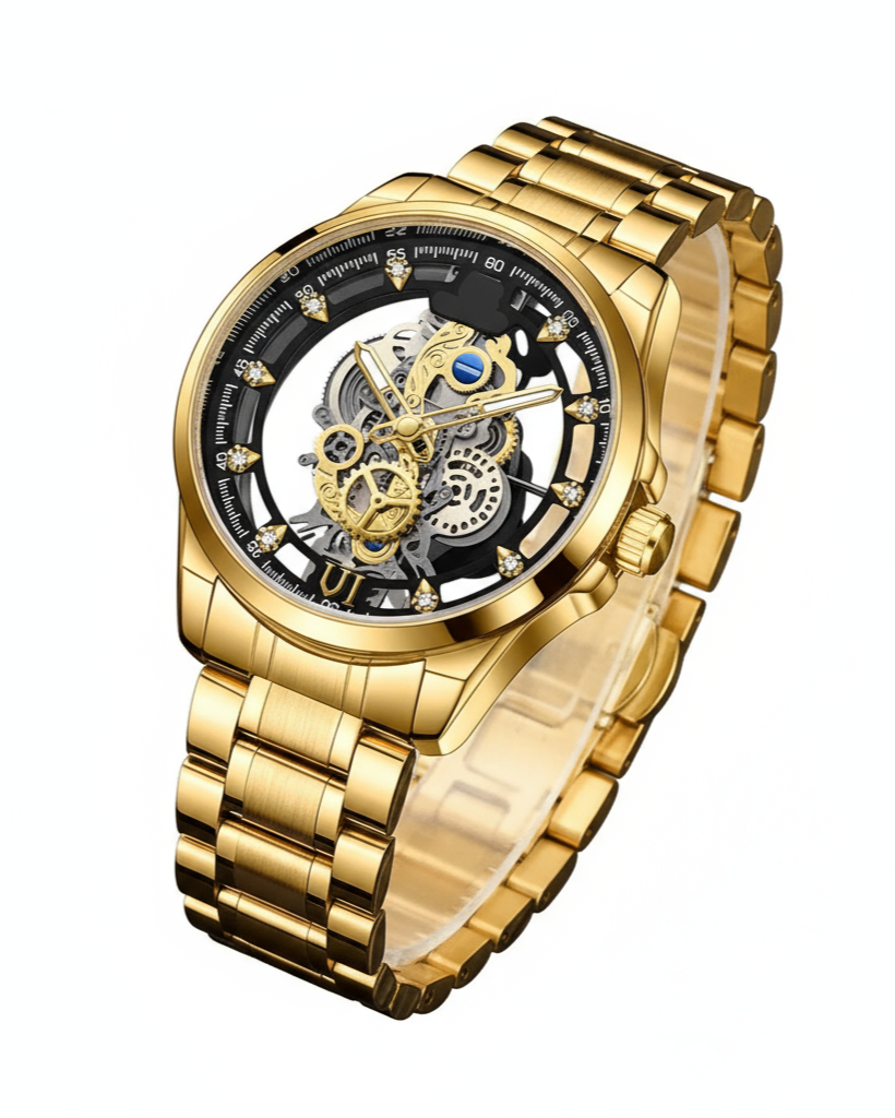 Gear Volts Classic Skeleton Analog Watch